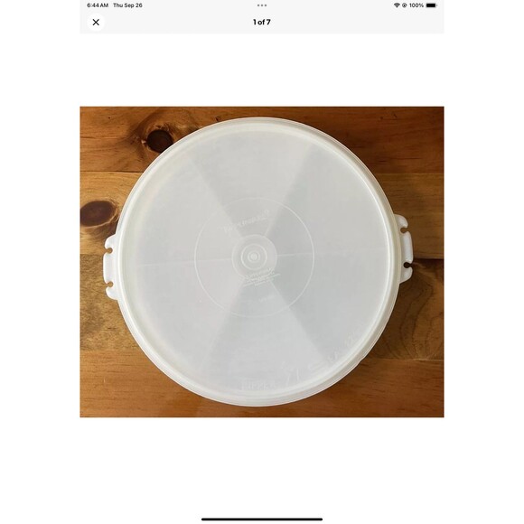 Vintage TUPPERWARE #405-1 Vegetable Relish Lazy Susan Divided Tray With Lid 13" - Picture 1 of 7